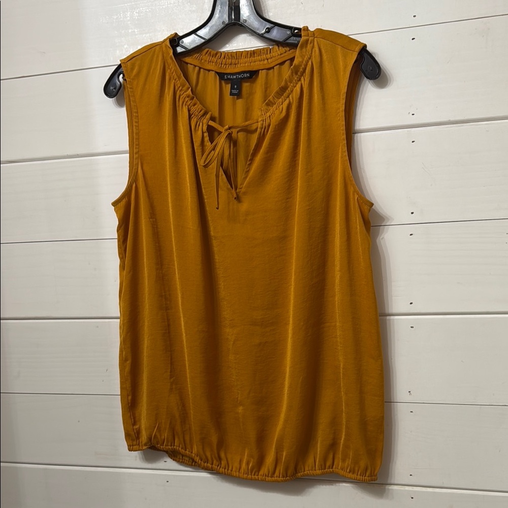 Women's Mustard Sleeveless Top